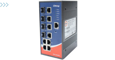 Коммутатор промышленный ORing 4x 10/100/1000TX (RJ-45) и 4x 100/1000 Combo (RJ45/SFP), 2х12~48VDC, -40 ~70°С, Поддержка резервирования Ethernet O-Ring