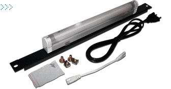 Лампа подсветки в настенный шкаф 19", 8W, белый свет, шнур 1 м