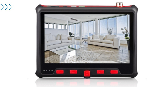 5″ тест-монитор LCD с цифровой панелью, 8MP, AHD / CVI / TVI / CVBS, BNC/VGA вход. Поддержка настроек изображения. Установка без внешнего источника питания: Выход 12VDC (штепсельная вилка в комплекте), Выход 5VDC (Micro USB Plug входит в комплект). Тестер
