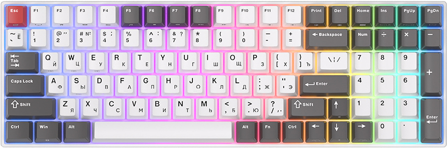 Клавиатура Royal Kludge RK100 Red switch/Grey/Red/White