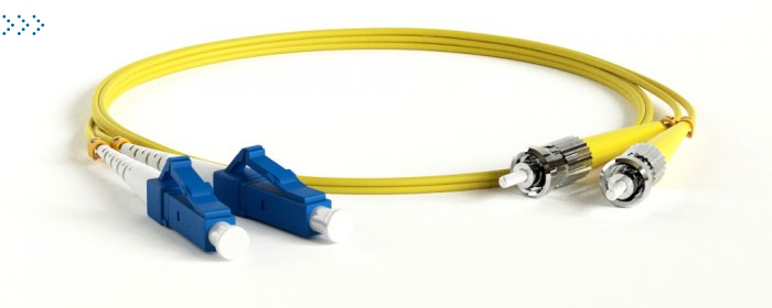 Патч-корд оптический TWT, PVC, дуплексный, ST/UPC-LC/UPC, SM OS2, 1.0 м