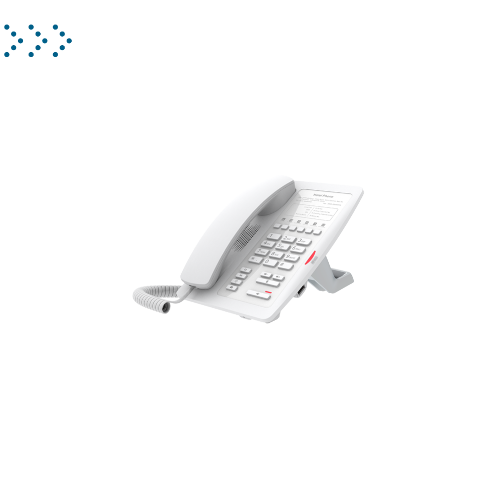 IP телефон Fanvil для отелей 1 USB Port for phone charging
6 Soft keys programmable service hotline                          
Hotspot:                         
PoE                                         
HD Voice    PSU