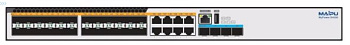 24-Port 1000M SFP interfaces, 8-Port 100/1000M electric interfaces, 4-Port 10G SFP+ interfaces, Dual AC Power