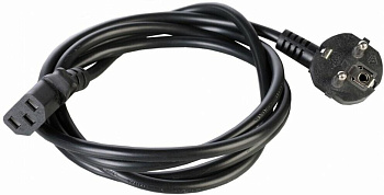 Шнур питания с заземлением IEC 60320 C13/EU-Schuko, 10А/250В (3x1,0), длина 1,8 м.