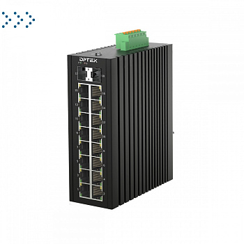 PoE-коммутатор управляемый промышленный 2 уровня с 16*10/100/1000Base-T RJ45 PoE портами и 2*1G/2.5GBase-X SFP слотами, установка на DIN-рейку