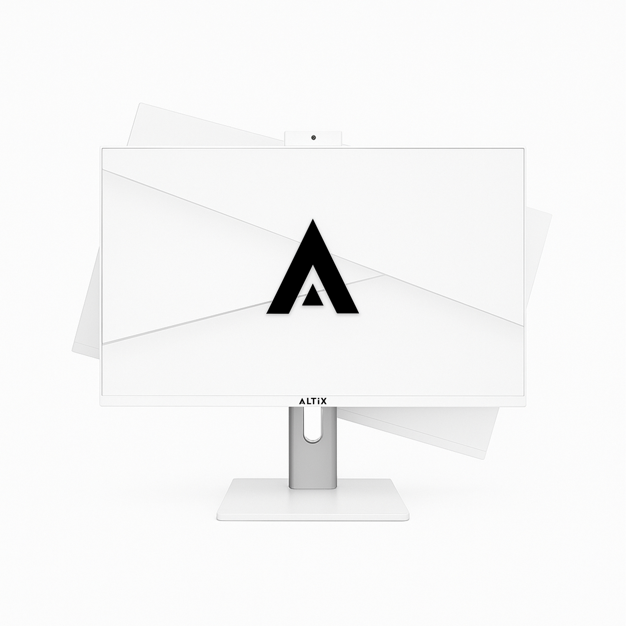 Моноблок Altix 23.8" IPS FHD(1920*1080:60HZ), i5-12450H, 16GB, 512GB, 6xUSB-A, 1xUSB-C,  HDMI, VGA, RJ45, Поворотный, Белый